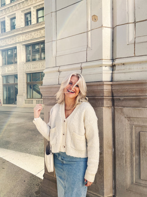 Golden Girl Boucle Cardigan